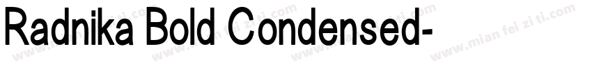 Radnika Bold Condensed字体转换